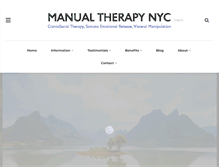 Tablet Screenshot of manualtherapynyc.com